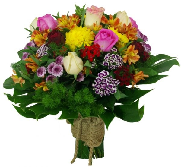 Vibrant Hand-Tied Floral Bouquet